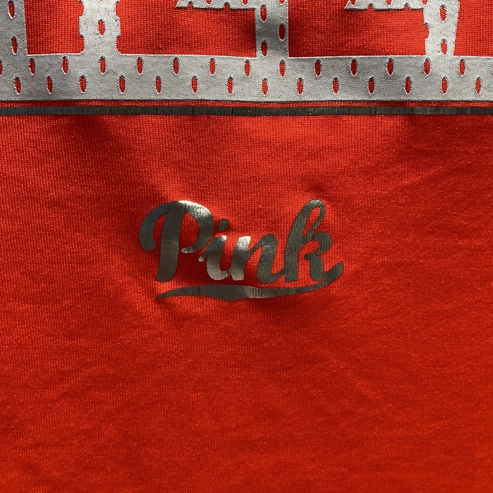 Pink | Orange graphic racerback tank, Sz XS “There’s no We in Pizza” - Picture 3 of 8